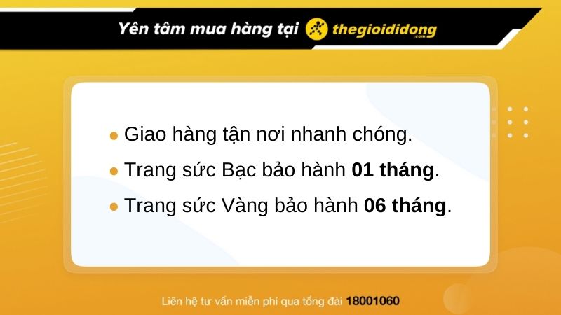 Chính sách bảo hành trang sức tại AVAJi - Thế Giới Di Động