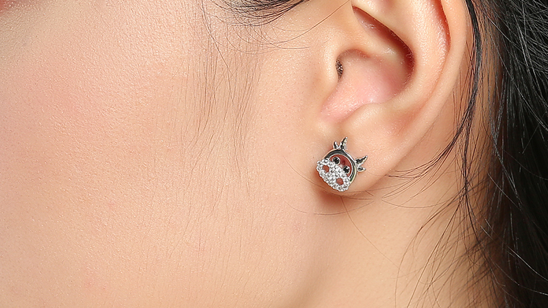 B&ocirc;ng Tai AvaJi AVJ.E000544.00 h&igrave;nh mặt th&uacute; sinh động