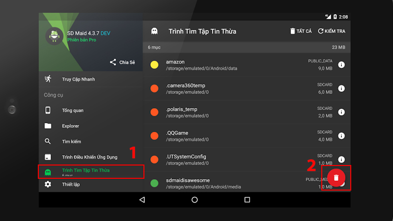 Sử dụng ứng dụng SD Maid để xóa file rác