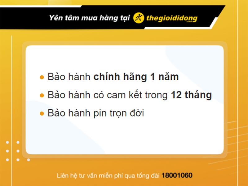 Chính sách bảo hành đồng hồ tại Thế Giới Di Động