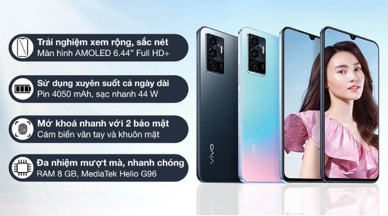 Vivo V23e được trang bị nhiều điểm nổi bật trong ph&acirc;n kh&uacute;c