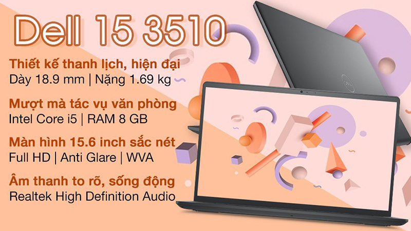 Dell Vostro sở hữu trọng lượng 1.69 kg và độ dày chỉ 18.9 mm