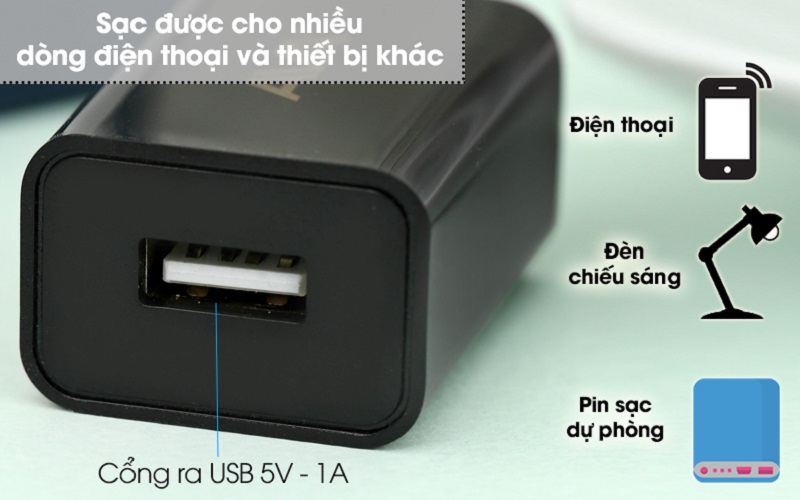 Có thể sạc nhiều loại thiết bị khác nhau