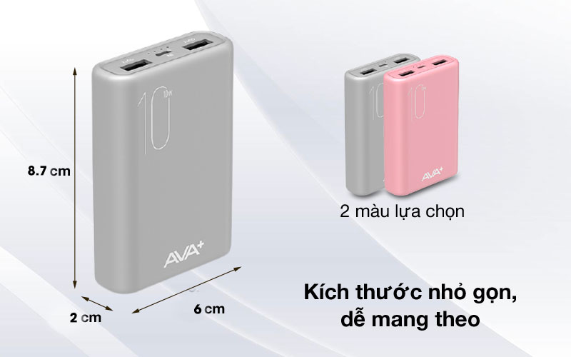 Pin sạc dự phòng với kích thước tiện lợi cho người sử dụng