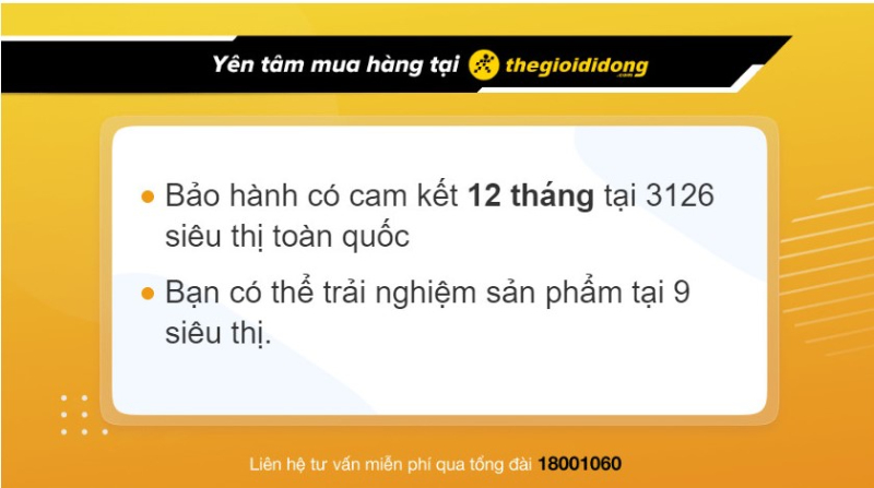 Chính sách bảo hành tai nghe không dây Hydrus hấp dẫn tại TGDĐ