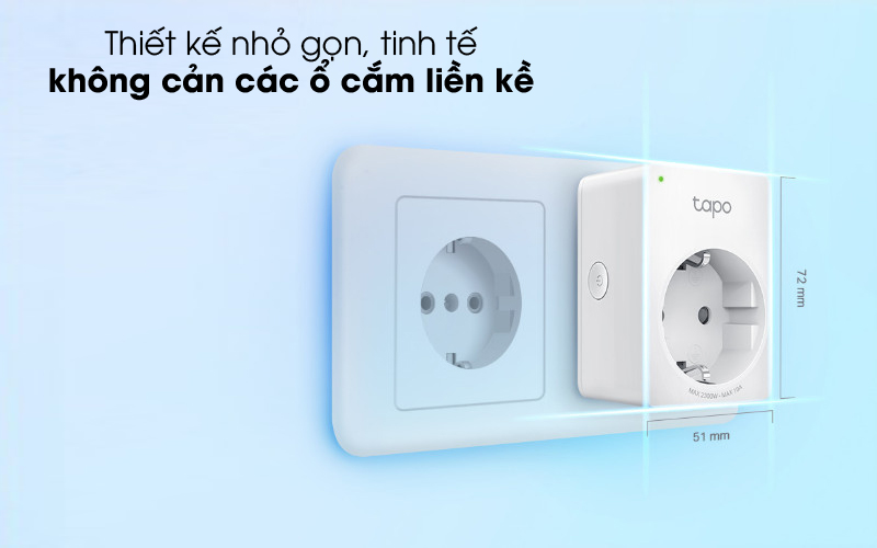 Ổ cắm điện TP-Link Tapo P100 có thiết kế nhỏ gọn