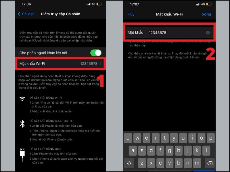 Đặt lại mật khẩu cho điểm truy cập