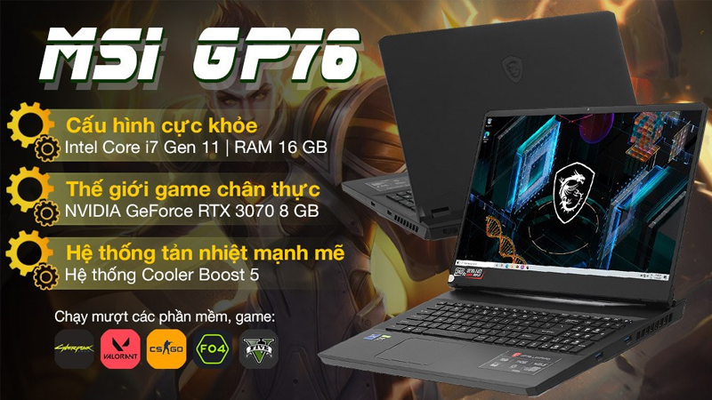 MSI Gaming Leopard GP76 11UG i7 11800H  sở hữu cấu h&igrave;nh cực khỏe