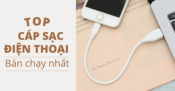 Top 10 cáp điện thoại bán chạy nhất năm 2022 tại Thế Giới Di Động