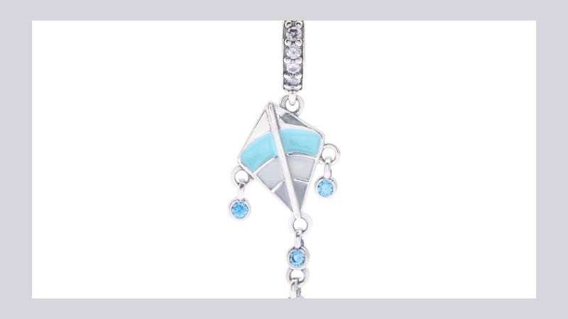 Hạt Charm Bạc Nữ Mạ Rhodium lấp l&aacute;nh