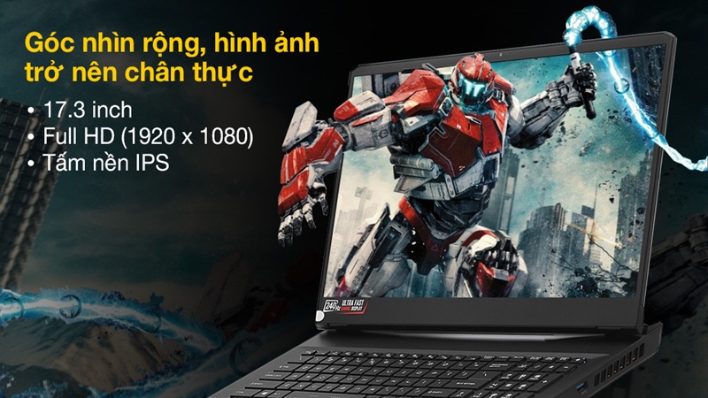 Màn ảnh siêu thực của laptop 17.3 inch