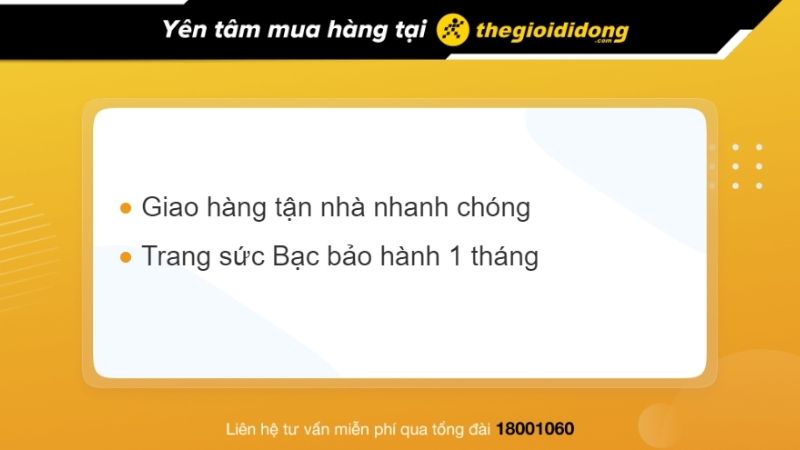Chính sách bảo hành bông tai bạc tại AVAJi