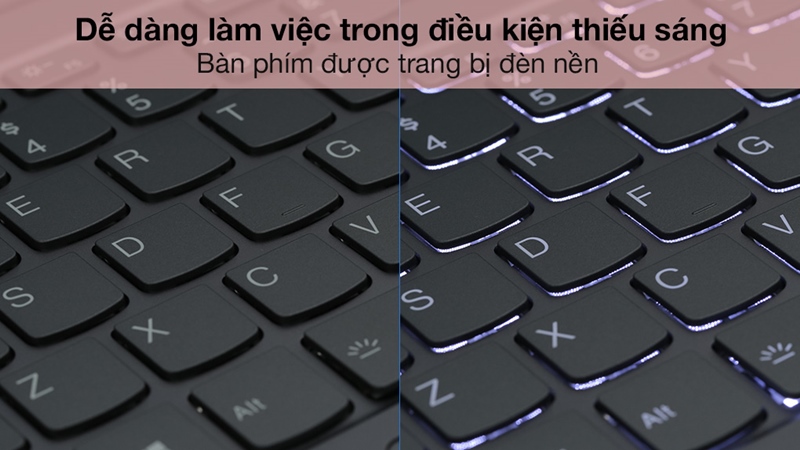 M&aacute;y cũng được trang bị đ&egrave;n nền dưới b&agrave;n ph&iacute;m