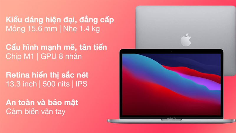 Laptop MacBook Pro M1 2020 hiệu năng mạnh mẽ