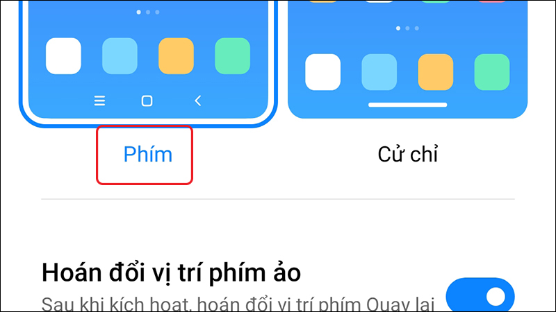 Chọn Phím