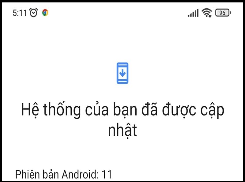 Điện thoại sẽ thông báo cho bạn về tình hình cập nhật