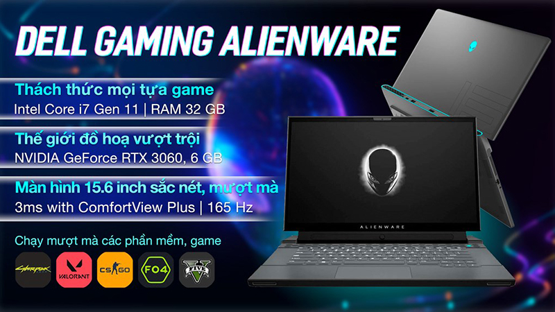 Dell Gaming Alienware m15 R6 l&agrave; chiếc laptop gaming đẳng cấp v&agrave; thời thượng