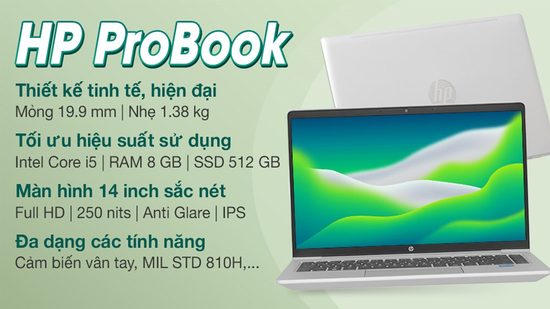 Dòng HP ProBook tối ưu hiệu suất với chip Intel Core i5
