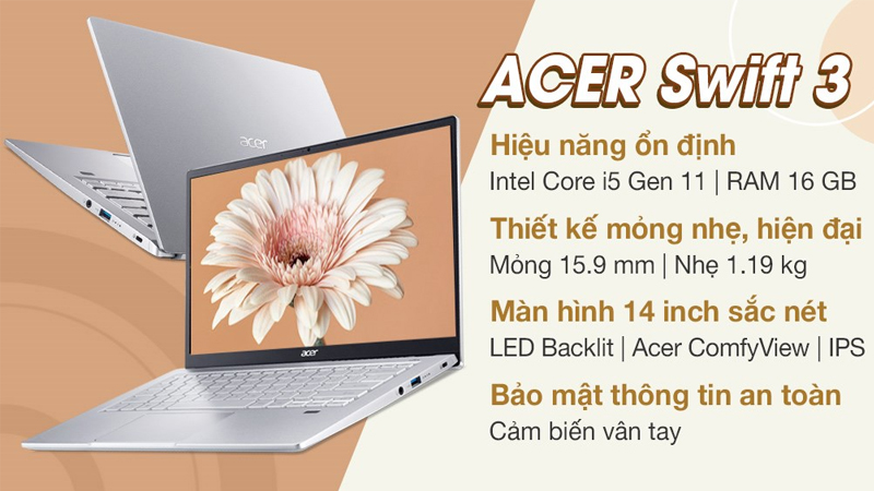 Thiết kế mỏng nhẹ, hiện đại cùng với hiệu năng ổn định