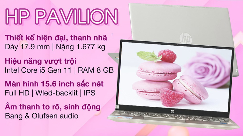 Chiếc laptop ở hữu thiết kế thanh nhã, hiện đại