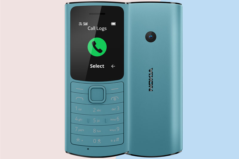 Nokia 110 4G được trang bị lớp vỏ nhựa Polycarbonate mang đến một hình ảnh trẻ trung