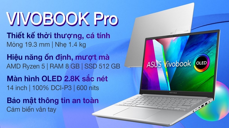 Asus VivoBook Pro được trang bị viền mỏng kích thước 14 inch