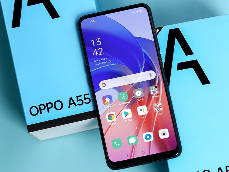 OPPO A55 c&oacute; thiết kế hiện đại, trẻ trung