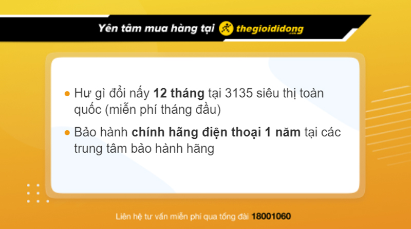 Chính sách bảo hành điện thoại chính hãng