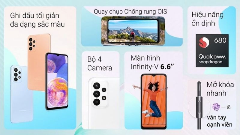 Samsung Galaxy A23 trang bị đa dạng các công nghệ phù hợp với nhiều đối tượng