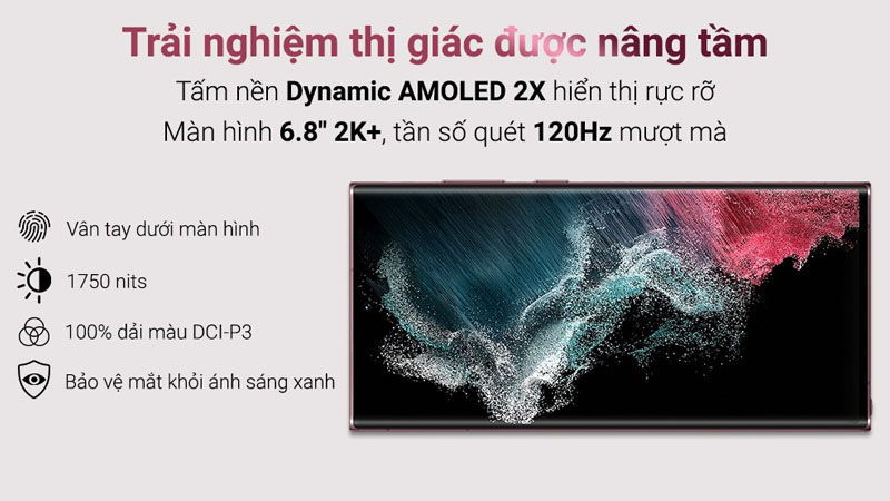 Màn hình lớn 6.8 inch đạt độ phân giải 2K +