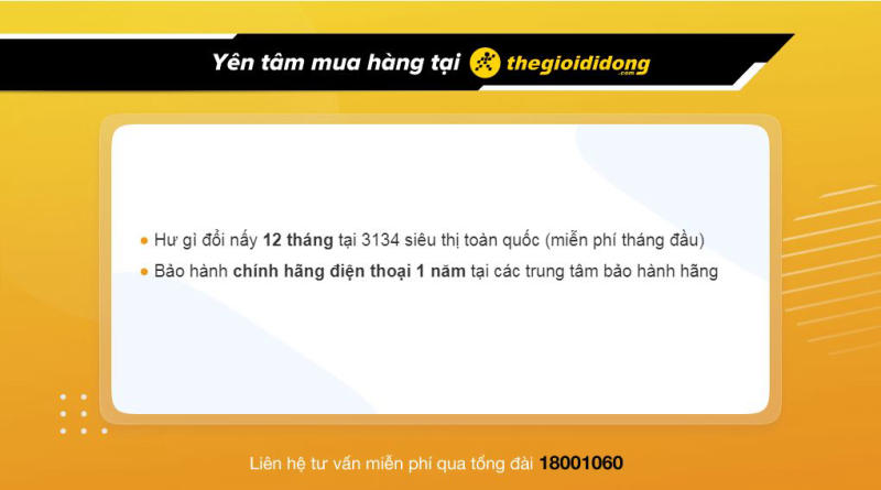 Chính sách bảo hành khi mua điện thoại tại Thế Giới Di Động