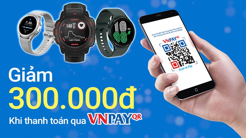 Giảm 300.000 đồng khi thanh toán qua VNPAY cho một số sản phẩm đồng hồ