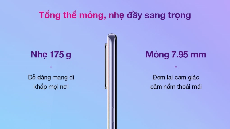 Thiết kế mỏng nhẹ, sang trọng