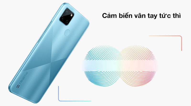  Điện thoại Realme C21-Y 4GB trang bị cảm biến vân tay 1 chạm