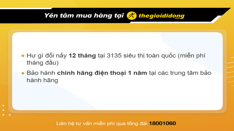 Chính sách bảo hành khi mua điện thoại tại TGDĐ