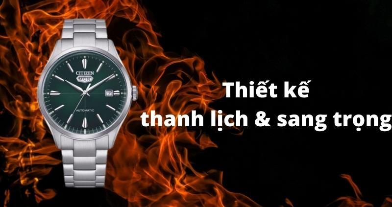 Chiếc đồng hồ mang thiết kế thanh lịch và sang trọng