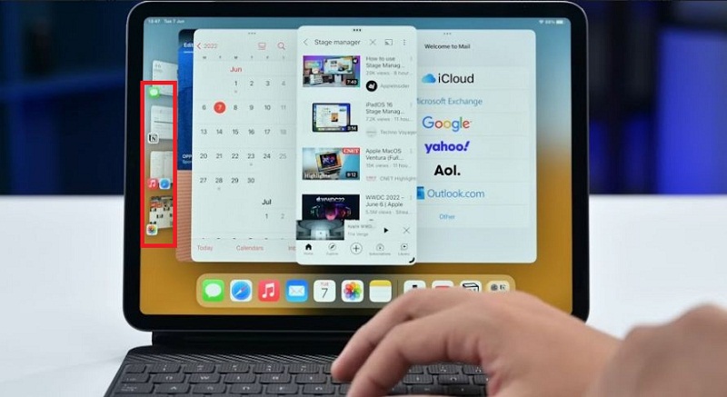 C&aacute;c ứng dụng được nh&oacute;m lại với nhau, hiển thị b&ecirc;n tr&aacute;i m&agrave;n h&igrave;nh