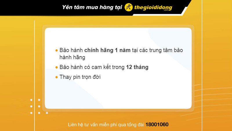 Chính sách bảo hành đồng hồ tại Thế Giới Di Động