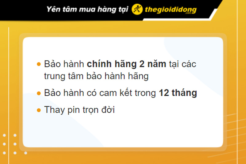 Chính sách bảo hành tại Thế Giới Di Động