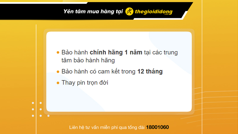 Chính sách bào hành tại TGDĐ