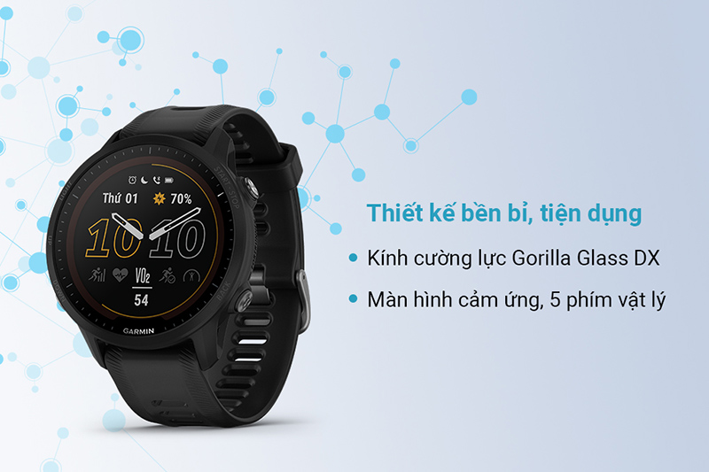 Đồng hồ Garmin Forerunner 955 Solar có kích thước màn hình 1.3 inch