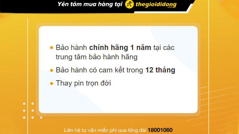 Chính sách bảo hành đồng hồ tại Thế Giới Di Động