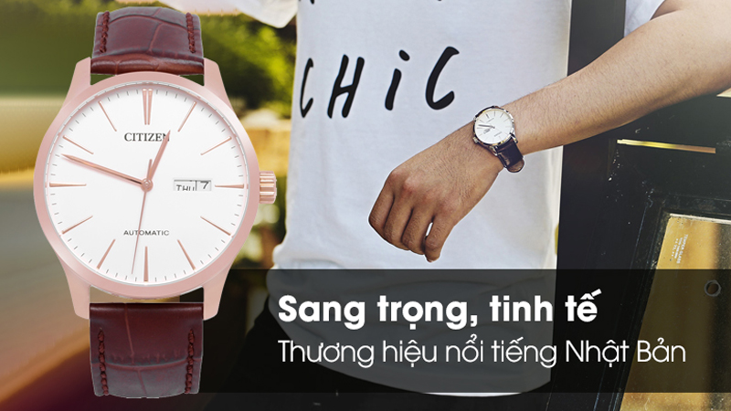 Đồng hồ cơ tự động (máy Automatic), có tuổi thọ cao, không cần dùng pin