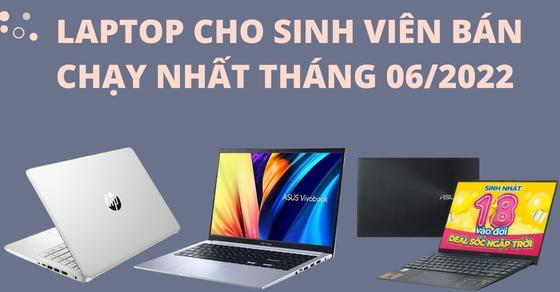 Tổng hợp laptop cho sinh viên bán chạy nhất tháng 06/2022 tại TGDĐ