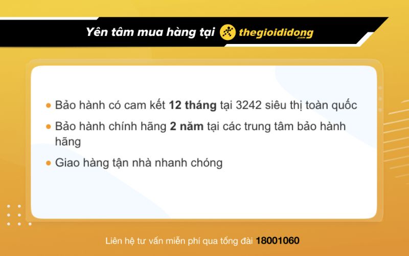 Chính sách bảo hành tại Thế Giới Di Động