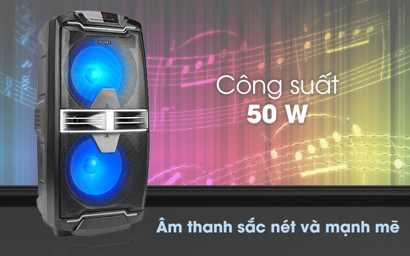 Công suất 50 W mang đến âm thanh rõ ràng, sống động