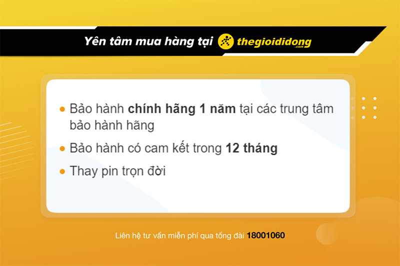 Chính sách bảo hành tại Thế Giới Di Động