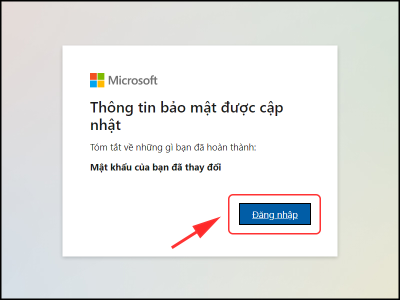 Vậy là bạn có thể đăng nhập tài khoản một cách bình thường cùng với mật khẩu mới rồi