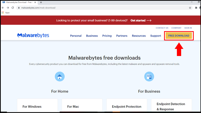 Cài đặt Malwarebytes