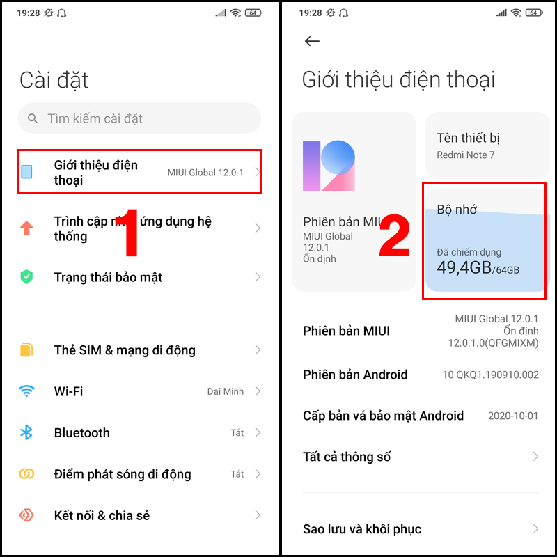 Kiểm tra trên điện thoại